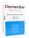 CLAVINEX DUO AMOXICILINA -ACIDO CLAVULANICO 400MG /57 MG X 5 ML POLVO PARASUSPENCION 35 ML LAB. SAVAL