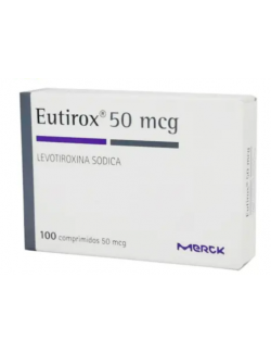 EUTIROX LEVOTIROXINA 50MCG 100 COMPRIMIDOS  LAB.MERCK CENABAST