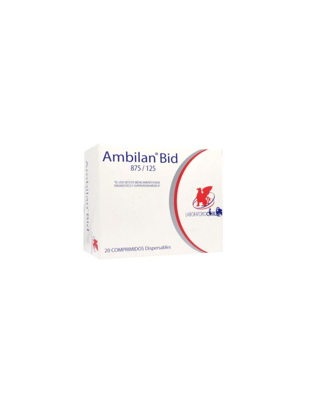 AMBILAN BID AMOXICILINA / ACIDO CLAVULANICO 875/125 20 COMPRIMIDOS DISPERSABLES LAB. CHIL