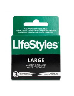 PRESERVATIVOS LIFESTYLES LARGE X 3 UNIDADES