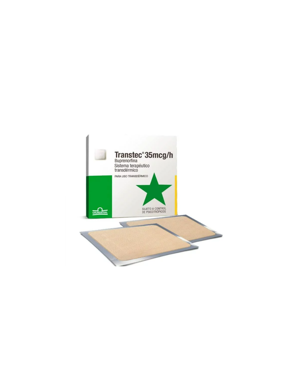 TRANSTEC BUPRENORFINA 35MCG/H X 5 PARCHES LAB.GRUNENTHAL