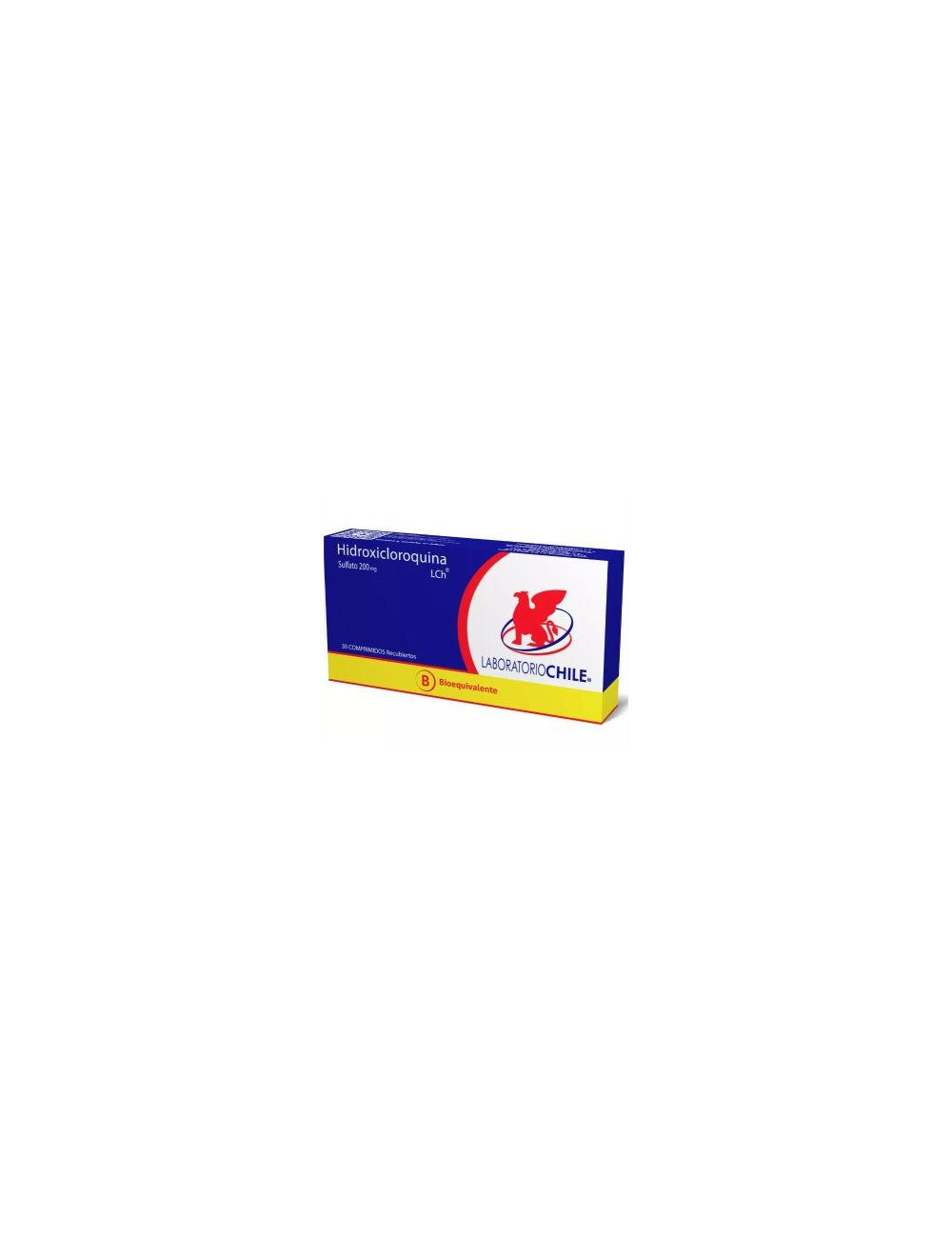 HIDROXICLOROQUINA 200MG 30 COMPRIMIDOS BIOEQUIVALENTE LABORATORIO CHILE