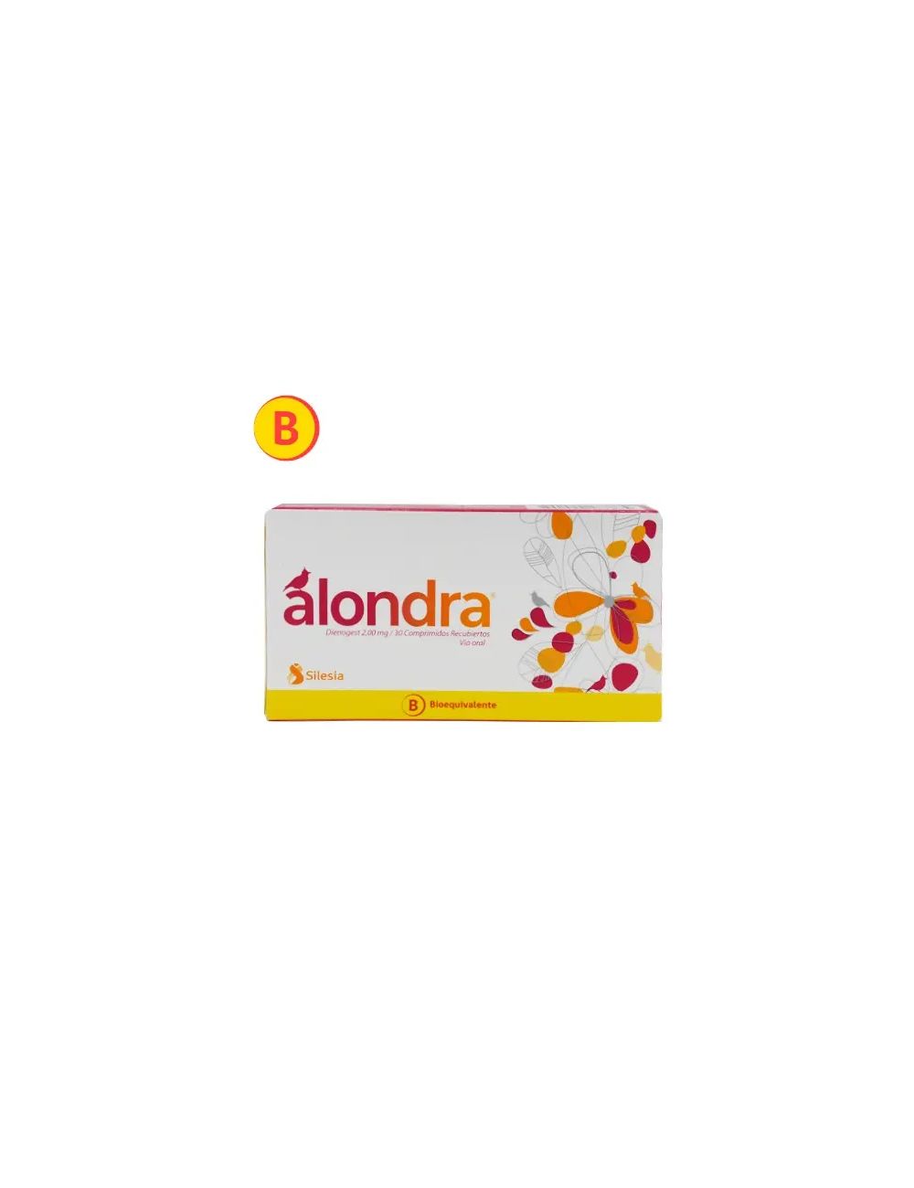 ALONDRA DIENOGEST 2 MG 30 COMPRIMIDOS RECUBIERTOS BIOEQUIVALENTE LAB.SILESIA