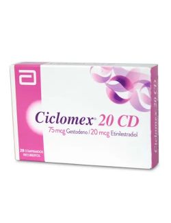 CICLOMEX-20 CD GESTODENO 75 MCG/ ETINILESTRADIOL 20 MCG  28 COMPRIMIDOS RECUBIERTOS RECALCINE