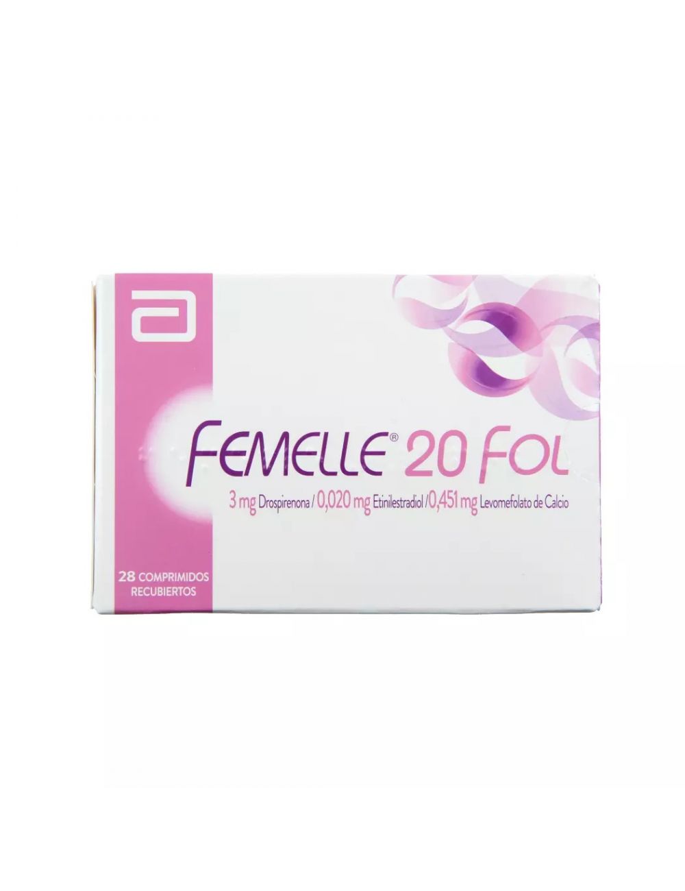 FEMELLE 20 FOL DROSPIRENONA 3 MG/ETINILESTRADIOL 0.020 MG/LEVONEFOLATO 0.451 MG COMPRIMIDOS RECUBIERTOS LAB.ABBOTT