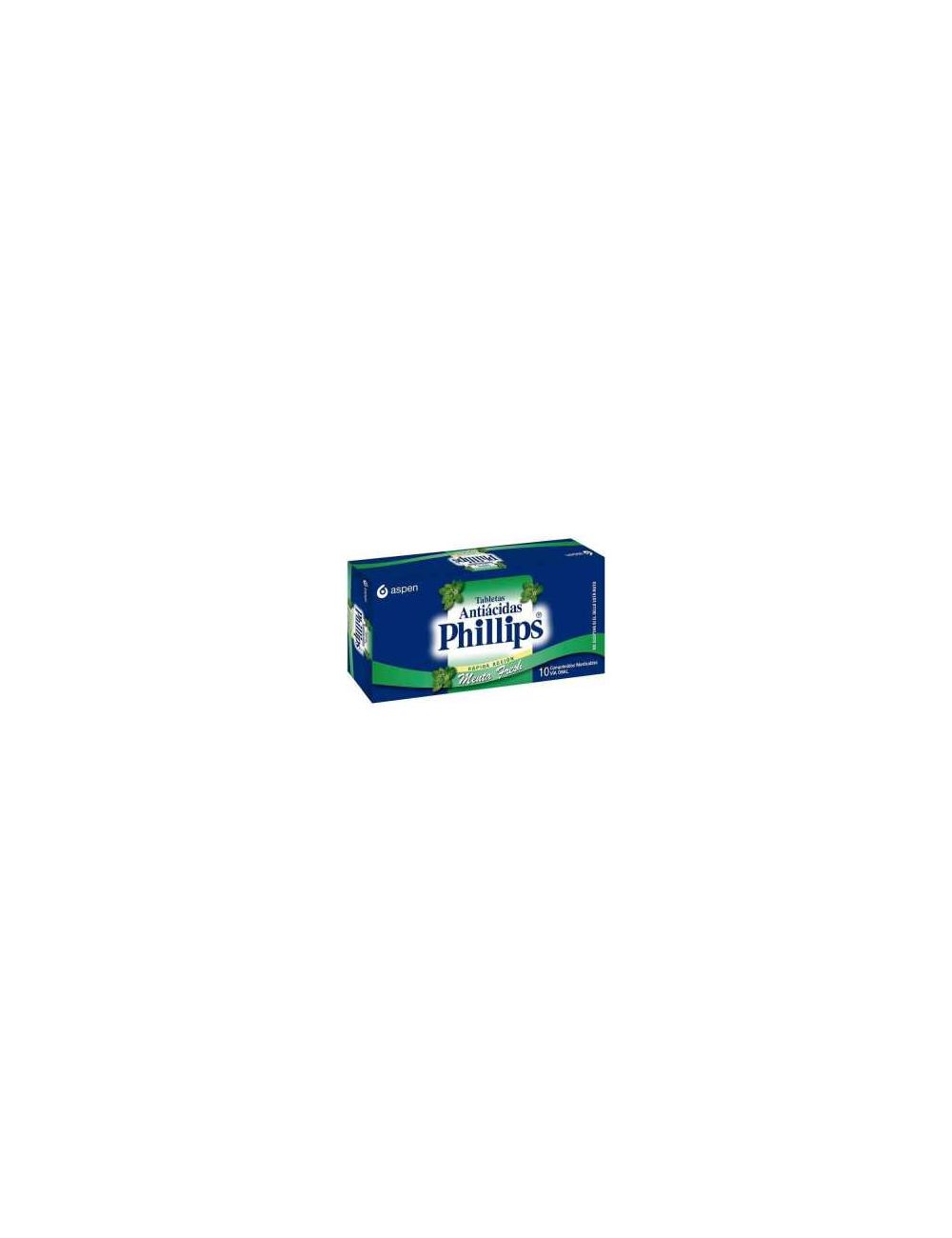 PHILLIPS TABLETAS ANTIACIDAS MENTA 30 COMPRIMIDOS MASTICABLES LAB. ASPEN