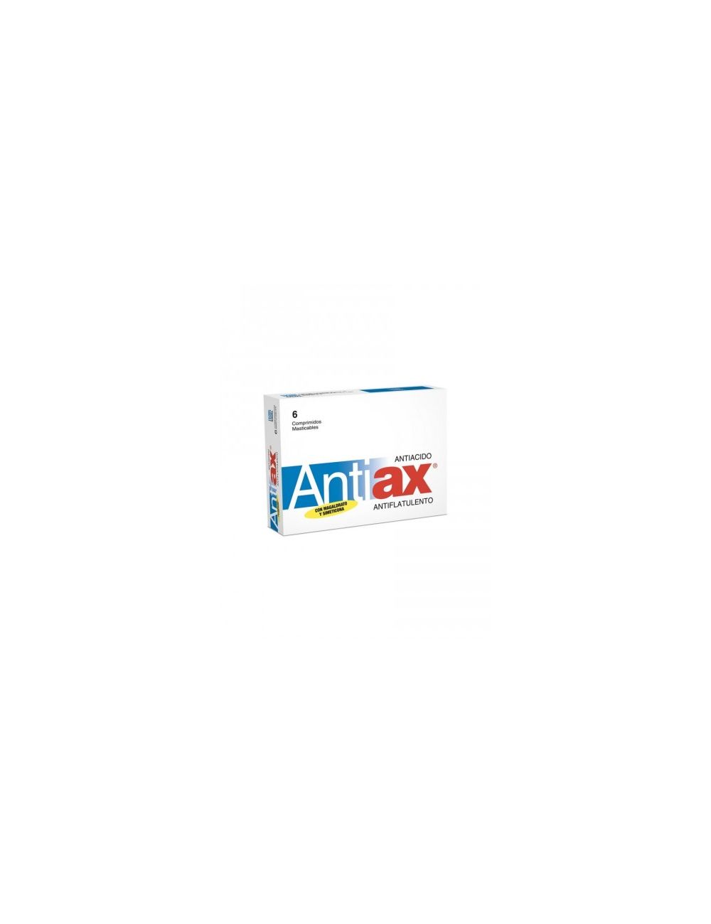 ANTIAX MAGALDRATO SIMETICONA 480 MG 100 MG 6 COMPRIMIDOS MASTICABLES LAB. SAVAL