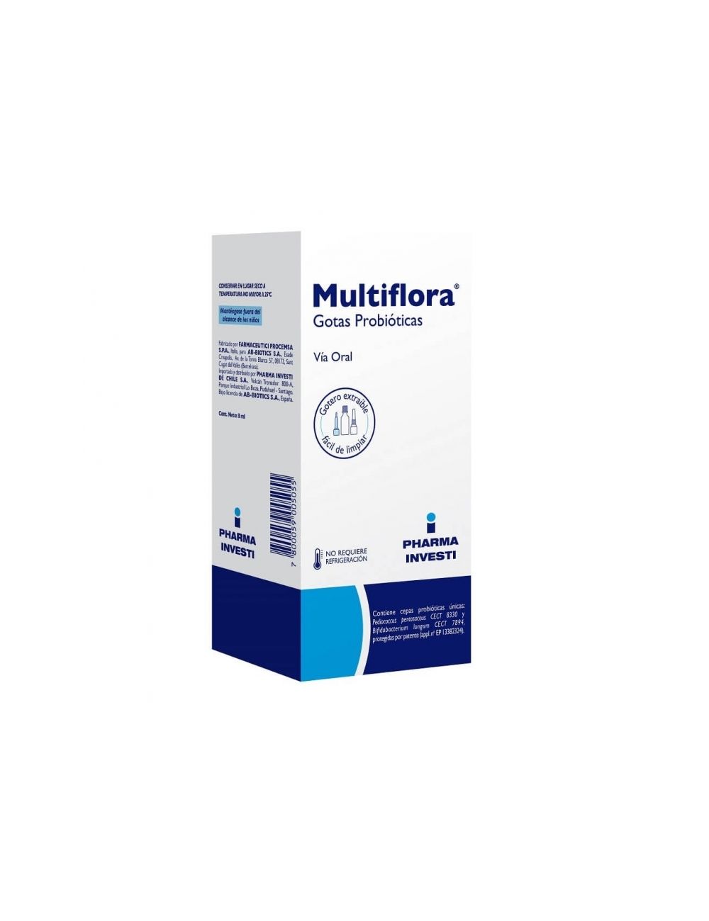 MULTIFLORA GOTAS PROBIOTICAS VIA ORAL 8ML LAB.PHARMA INVESTI