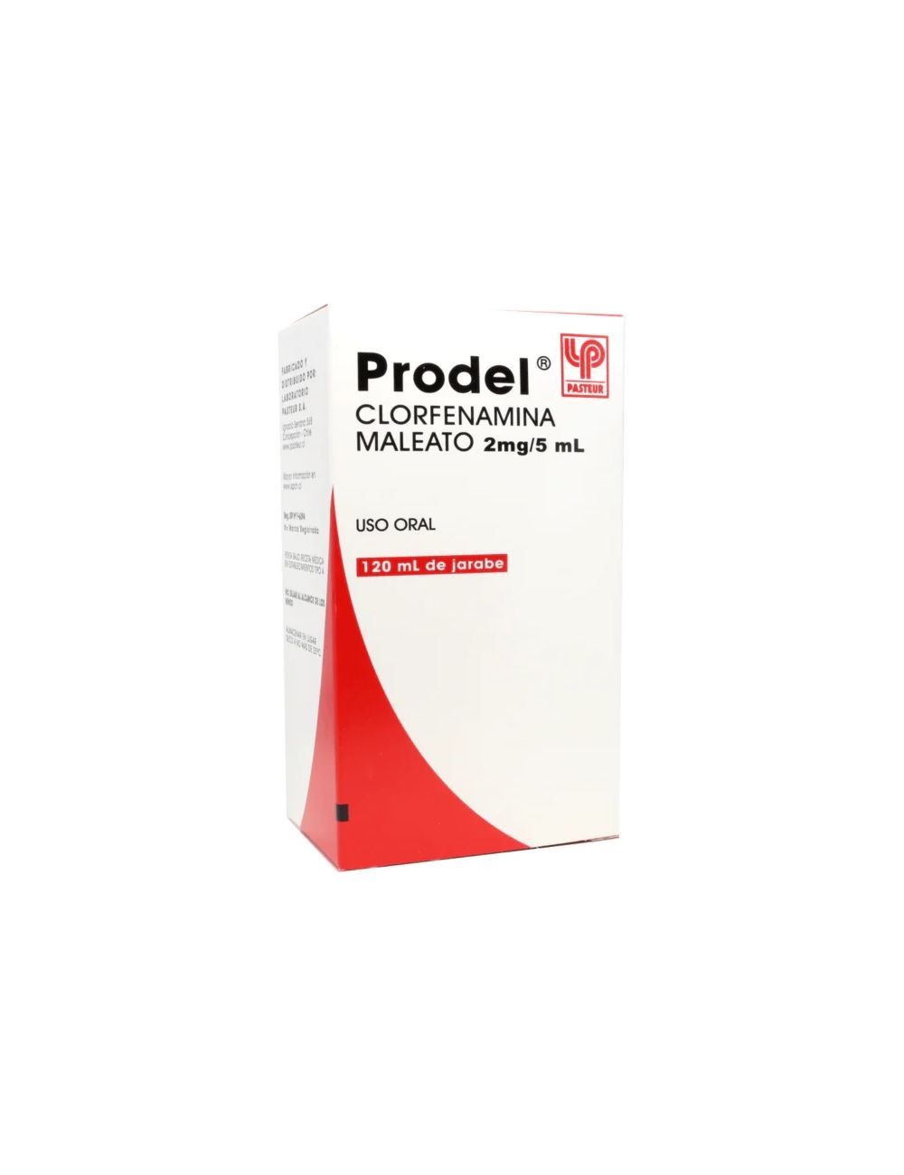 PRODEL CLORFENAMINA MALEATO 2MG /5 ML BIOEQUIVALENTE JARABE 120ML USO ORAL LAB. PASTEUR