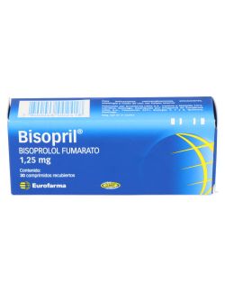 BISOPRIL BISOPROLOL 1.25 MG 30 COMPRIMIDOS RECUBIERTOS EUROFARMA