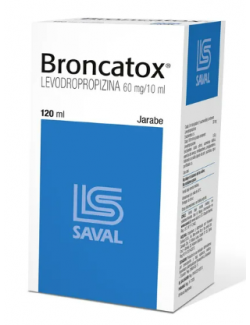 BRONCATOX LEVODROPROPIZINA 60 ML / 10 ML 120 ML JARABE SAVAL CENABAST