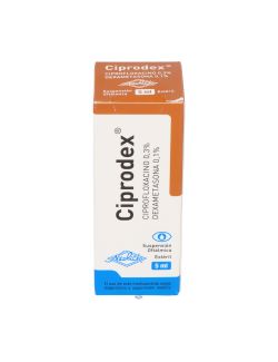 CIPRODEX CIPROFLOXACINO 0.3% DEXAMETASONA 0.1% SUSPENSION OFTALMICA 5ML LAB. SAVAL CENABAST