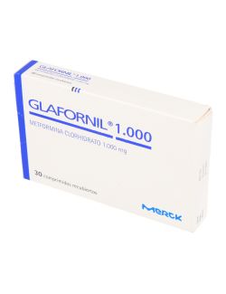 GLAFORNIL 1000MG METFORMINA CLORHIDRATO 30 COMPRIMIDOS RECUBIERTOS  LAB.MERCK