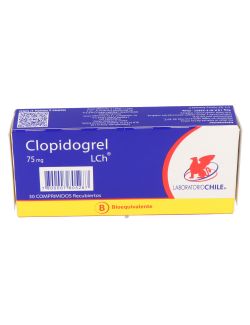 CLOPIDOGREL 75 MG 30COMP. RECUBIERTO BIOEQUIVALENTE CHILE