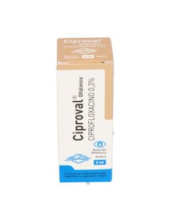 CIPROVAL CIPROFLOXACINO 0.3 % SOLUCION OFTALMICA  5ML LAB.SAVAL CENABAST