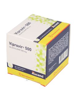 VIPROVIR 500 VALACICLOVIR 500 MG 42 COMPRIMIDOS RECUBIERTOS BIOEQUIVALENTE LAB.ASCEND