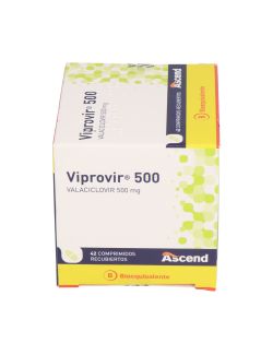 VIPROVIR 500 VALACICLOVIR 500 MG 42 COMPRIMIDOS RECUBIERTOS BIOEQUIVALENTE LAB.ASCEND