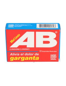 AB MIEL LIMON CLORHEXIDINA 12 COMPRIMIDOS MASTICABLES SAVAL