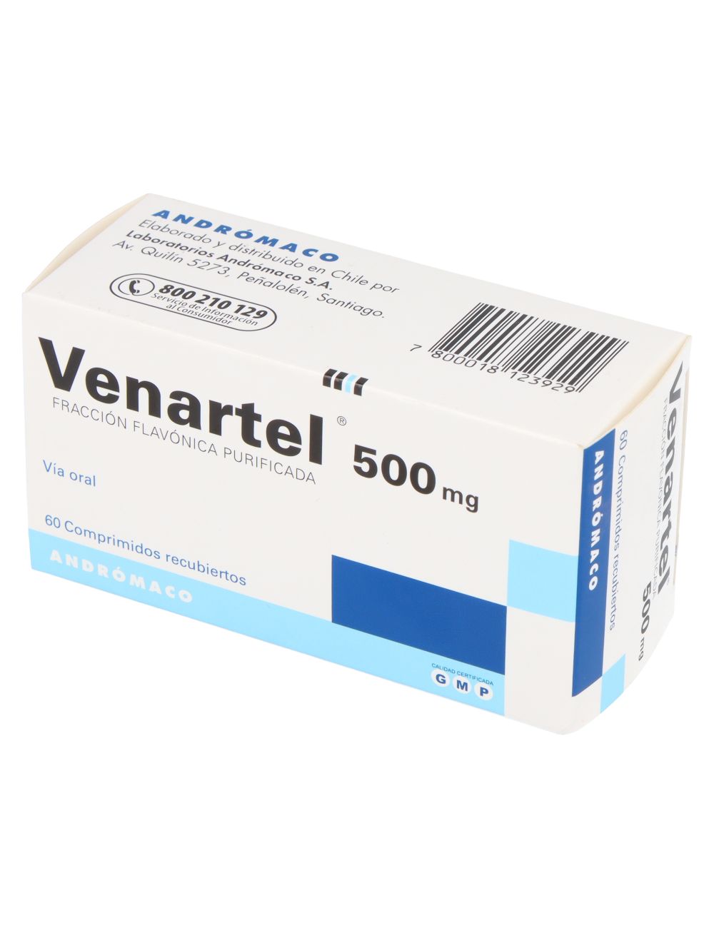 VENARTEL FRACCION FLAVONICA PURIFICADA 500 MG 60 COMPRIMIDOS LABORATORIO ANDROMACO CENABAST