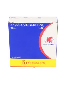 ACIDO ACETILSALICILICO 100 MG 100 COMPRIMIDOS BIOEQUIVALENTE LAB. CHILE