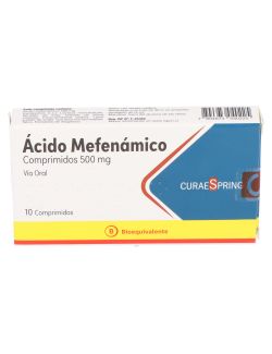 ACIDO MEFENAMICO 500 MG 10 COMPRIMIDOS BIOEQUIVALENTE CURAESPRING