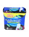 ALWAYS TOALLA FEMENINA ULTRA SECA CON ALAS 8 TOALLAS