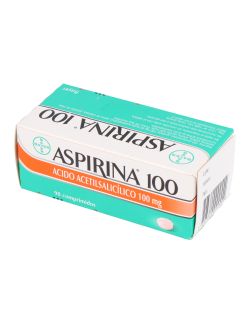 ASPIRINA ACIDO ACETILSALICILICO 100 MG 98 COMPRIMIDOS LAB. BAYER