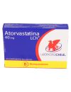 ATORVASTATINA 40 MG 30 COMPRIMIDOS RECUBIERTOS BIOEQUIVALENTE LAB.CHILE