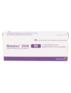 BETALOC ZOK METOPROLOL  SUCCINATO 50 MG 30 COMPRIMIDOS  LAB.ASTRAZENECA