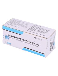 CLORURO DE POTASIO 600MG 50 COMPRIMIDOS BDH