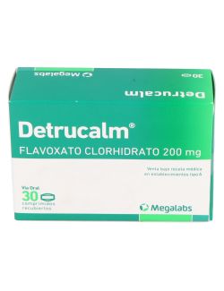 DETRUCALM FLAVOXATO CLORHIDRATO 200 MG 30 COMPRIMIDOS MEGALABS