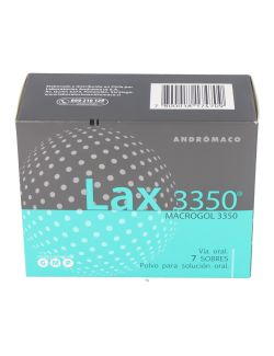 LAX 3350 MACROGOL 7 SOBRES POLVO ,SOLUCION ORAL  LAB.ANDROMACO