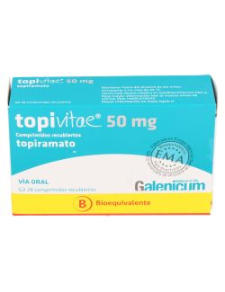 TOPIVITAE 50MG. TOPIRAMATO 28 COMPRIMIDOS RECUBIERTOS LAB.GALENICUM