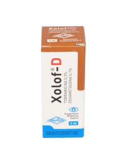 XOLOF-D TOBRAMICINA 0.3% / DEXAMETASONA 0.1% SOLUCION OFTALMICA 5ML LAB. SAVAL