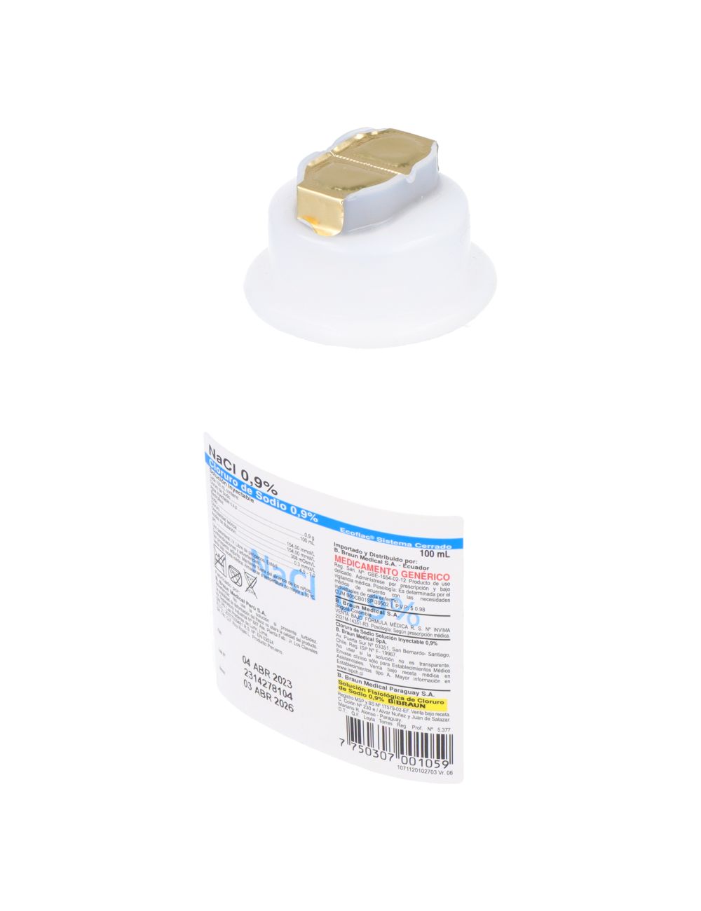 CLORURO DE SODIO 0.9% 100 ML BRAUN