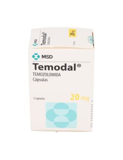 TEMODAL TEMOZOLOMIDA 20 MG FRA 5 CP CENABAST