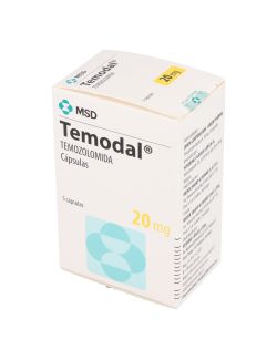 TEMODAL TEMOZOLOMIDA 20 MG FRA 5 CP CENABAST