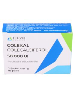 COLEKAL 50000 UI VITAMINA D3 2 SACHET DE 1 GRAMO TERVIS CENABAST