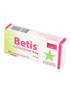 BETIS CLOTIAZEPAM 10 MG 30 COMPRIMIDOS SYNTHON CENABAST.