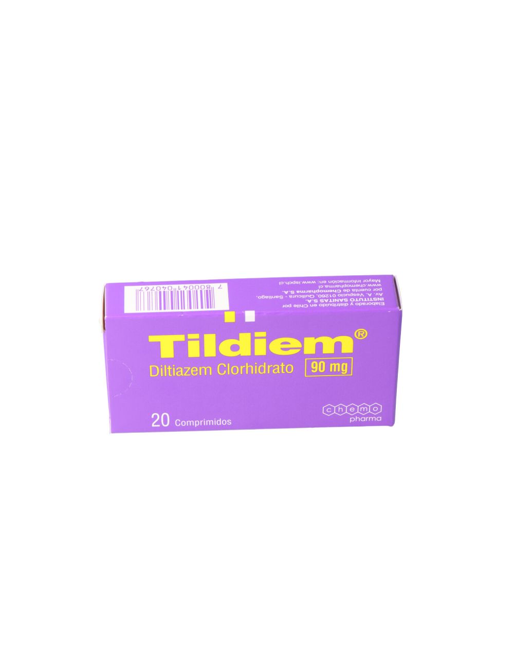 TILDIEM DILTIAZEM 60MG 20 COMPRIMIDOS CHEMO PHARMA CENABAST
