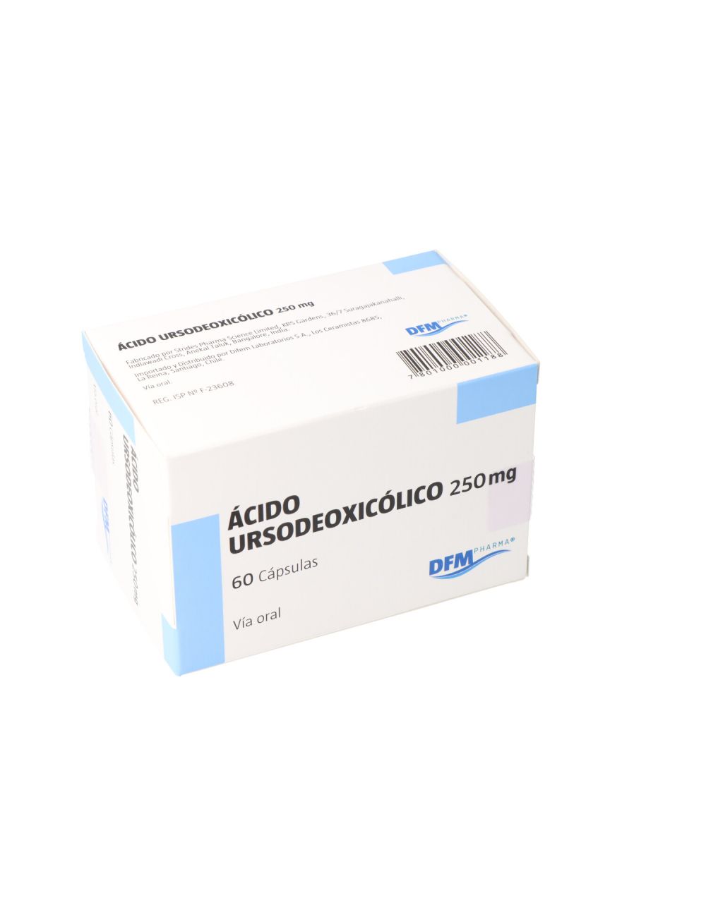 ACIDO URSODEOXICOLICO 250 MG 60 CAPSULAS DFM CENABAST