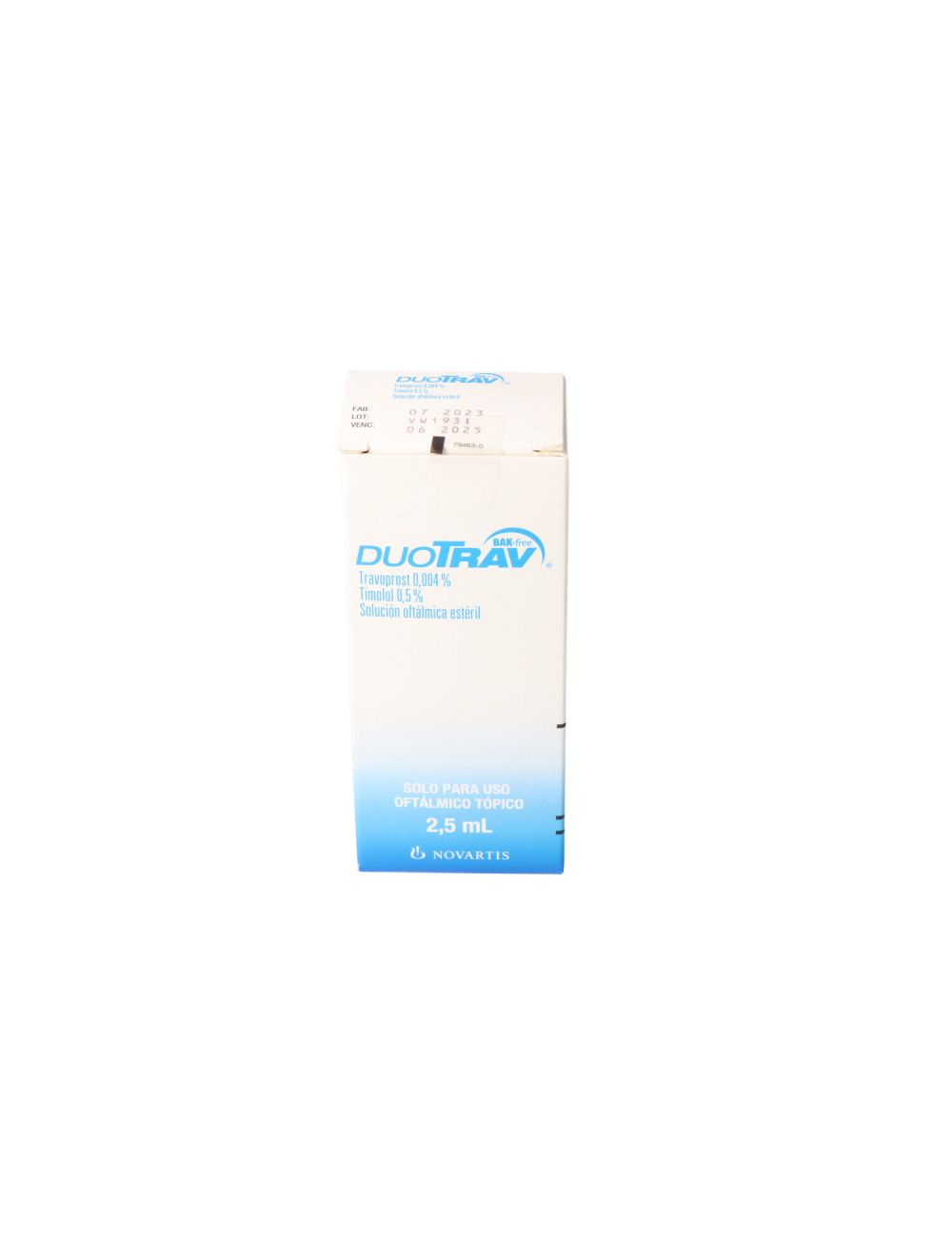 DUOTRAV SOLUCION OFTALMICA 2.5 ML NOVARTIS CENABAST
