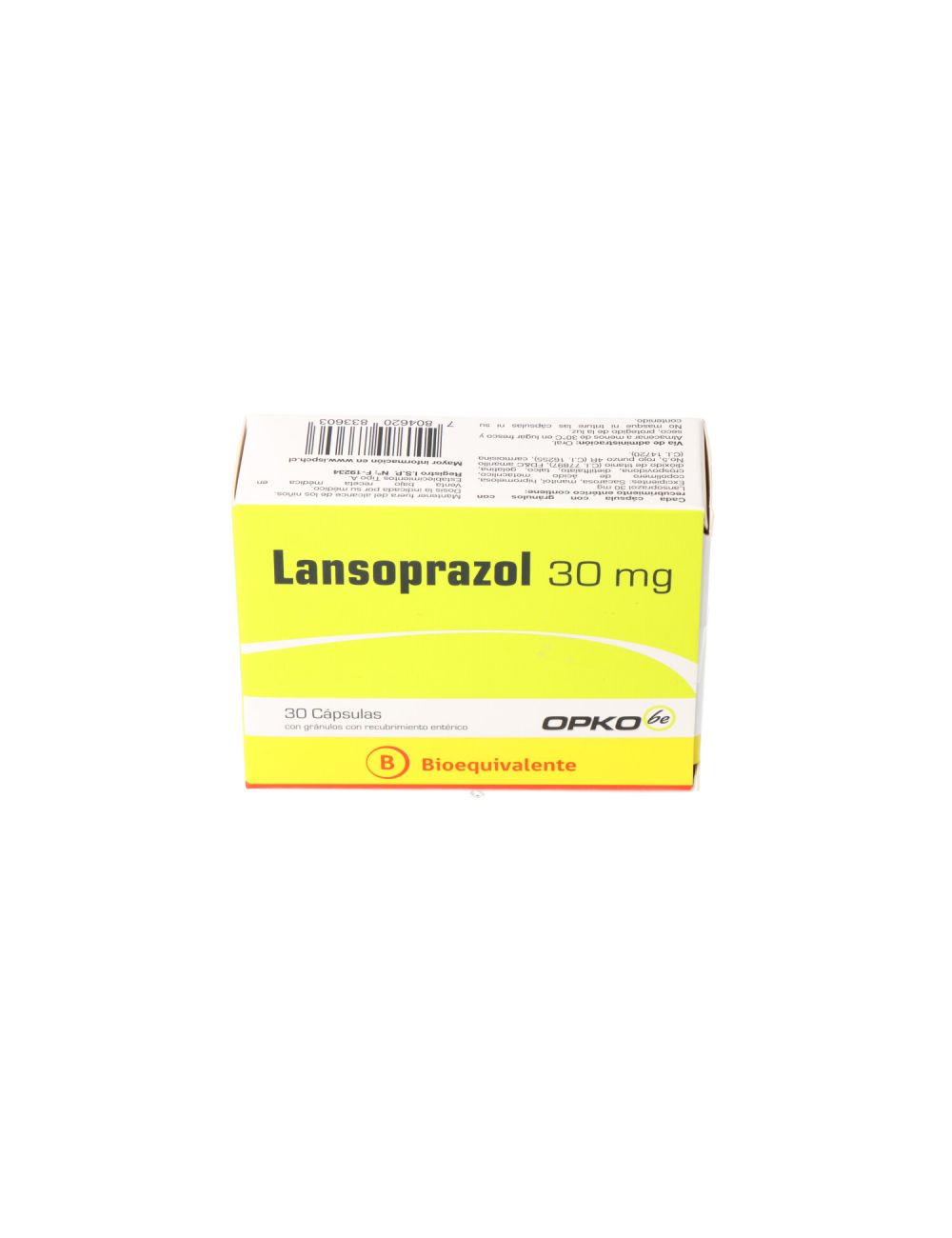 LANSOPRAZOL 30 MG 30 COMPRIMIDOS BIOEQUIVALENTE OPKO CENABAST