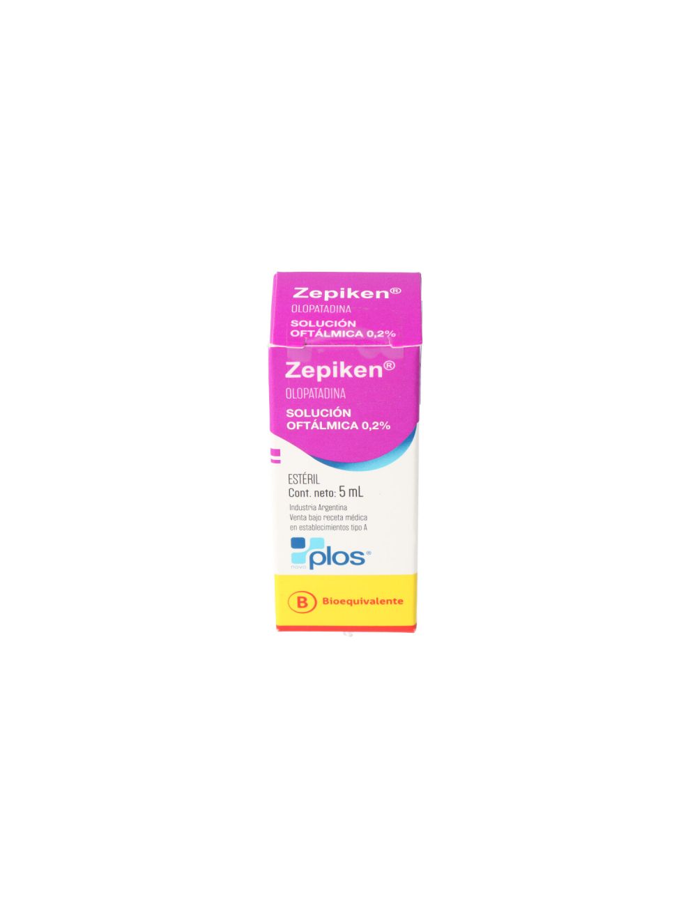 ZEPIKEN OLOPATADINA SOL.OFTALMICA 0.2% 5ML BIOEQUIVALENTE CENABAST