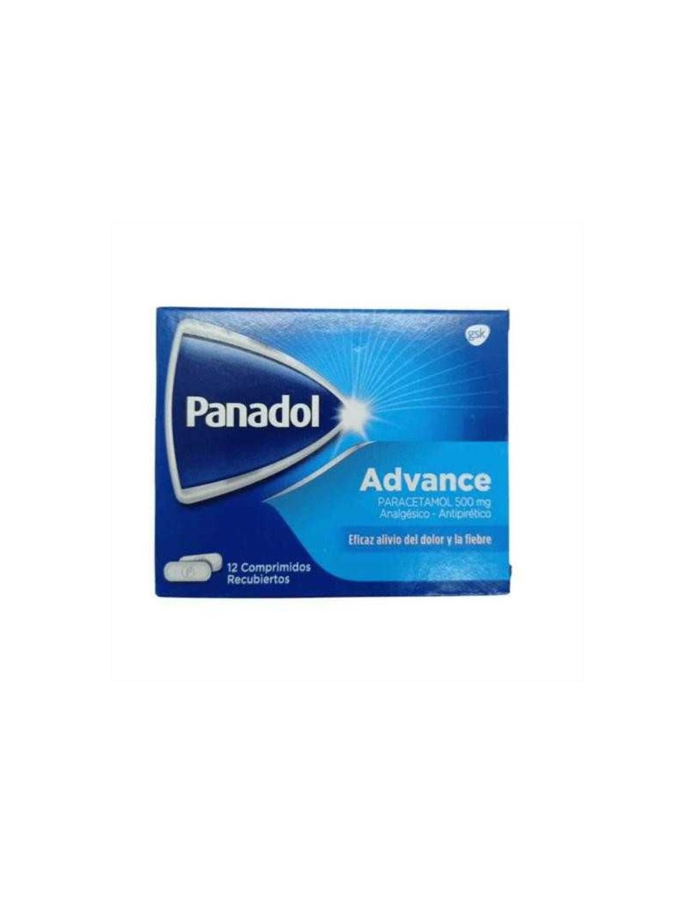 PANADOL PARACETAMOL 500 MG 12 COMPRIMIDOS LABORATORIO GSK