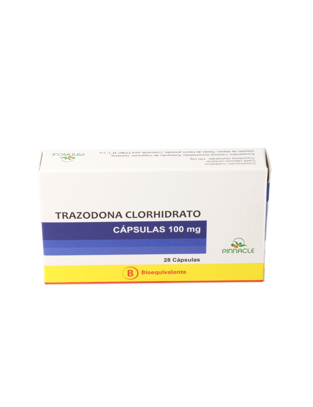 TRAZODONA CLORHIDRATO 100 MG 28 CAPSULAS BIOEQUIVALENTE CENABAST
