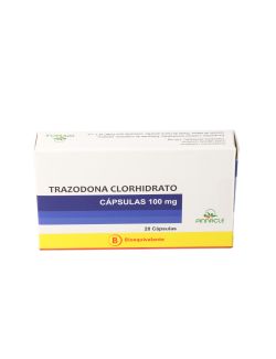TRAZODONA CLORHIDRATO 100 MG 28 CAPSULAS BIOEQUIVALENTE CENABAST