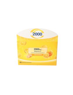 VITAMINA C EFERVECENTE ORANGE 2000 MG POR 20 TABLETAS PYG