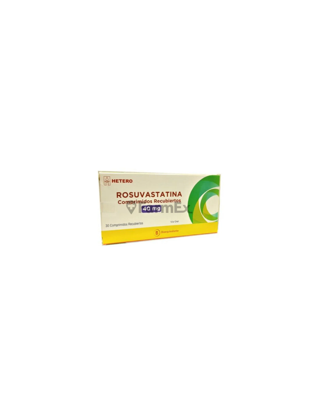 ROSUVASTATINA 40 MG 30 COMPRIMIDOS BIOEQUIVALENTE HETERO