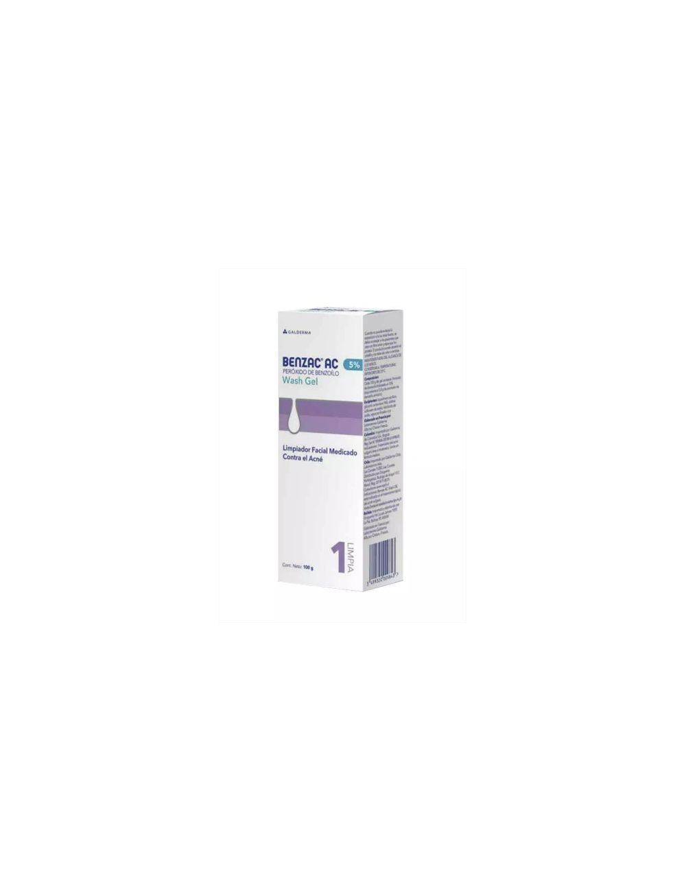 BENZAC AC WASH GEL DERMICO 5% PEROXIDO DE BENZOILO LABORATORIO GALDERMA